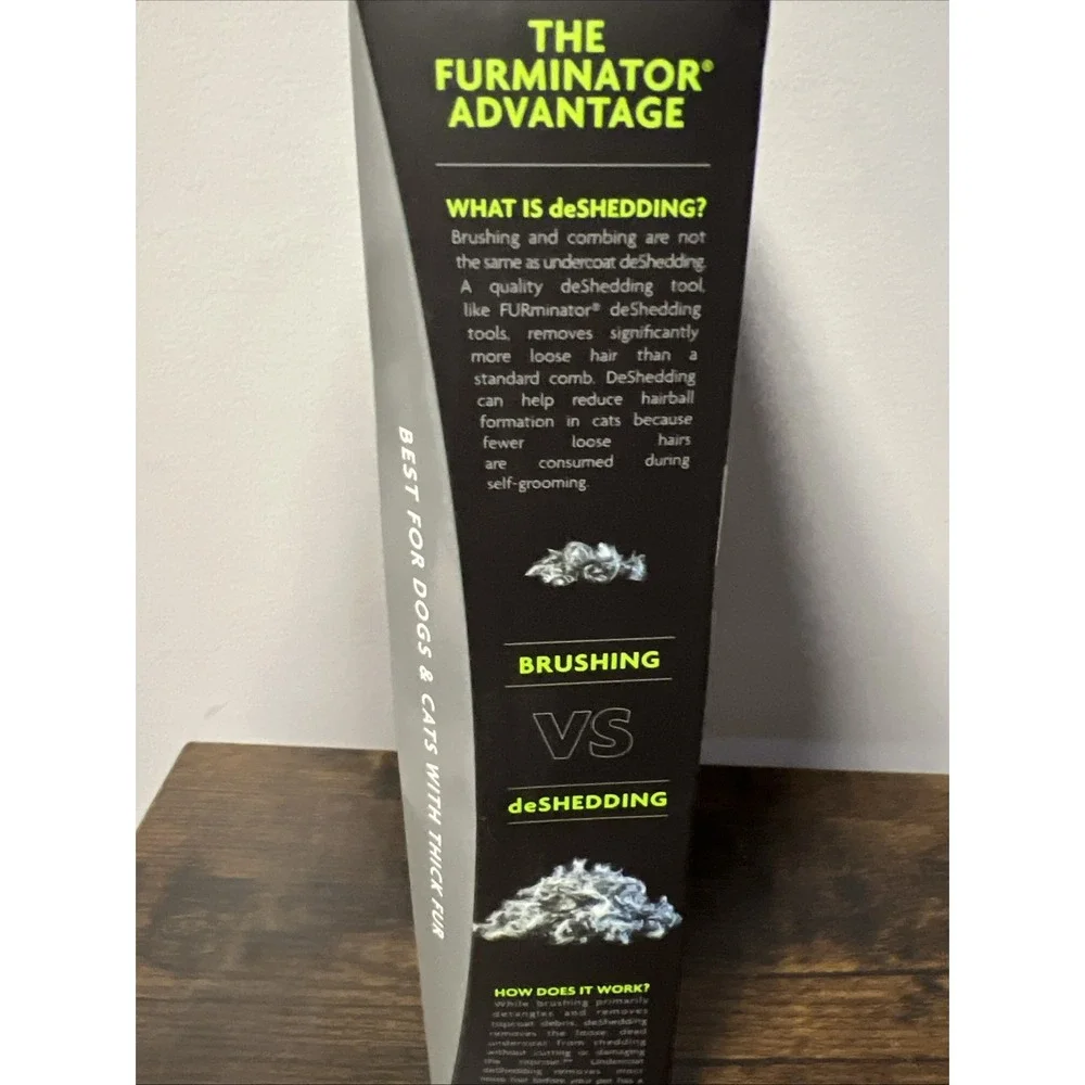 FURminator Daily‎ Grooming Rake w/Rotating Teeth Dogs & Cats w/Thick Fur, NEW
